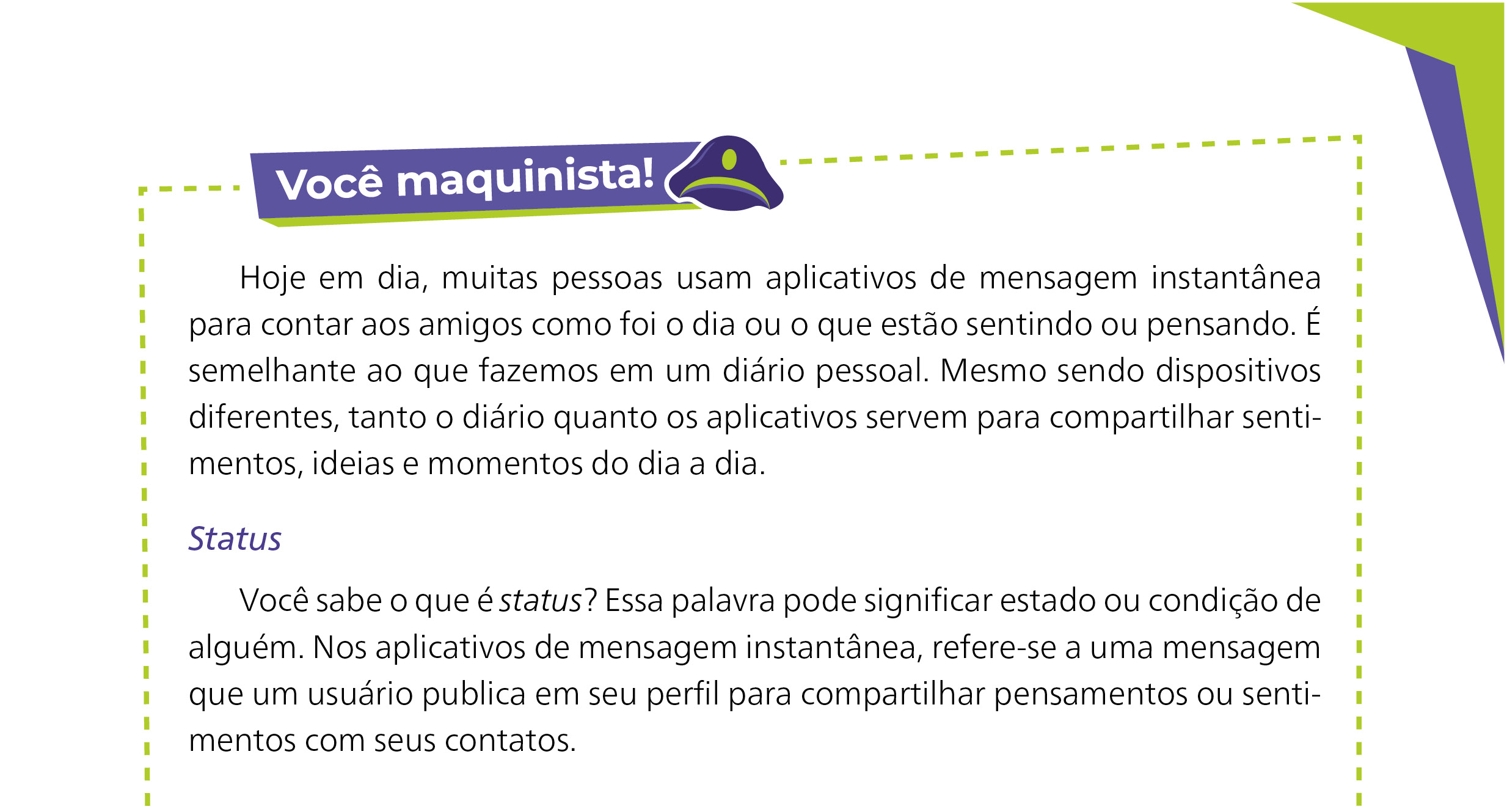 Exemplo da estação Você Maquinista